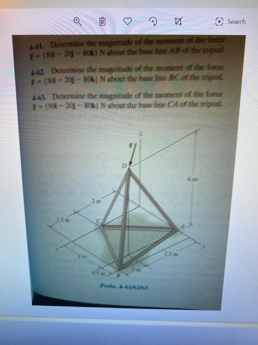 Solved Q I ♡ Search 61. Determine The Magnitude Of The | Chegg.com