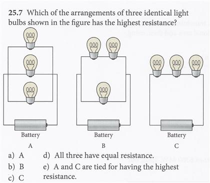 Solved Which Of The Arrangements Of Three Identical Light | Chegg.com