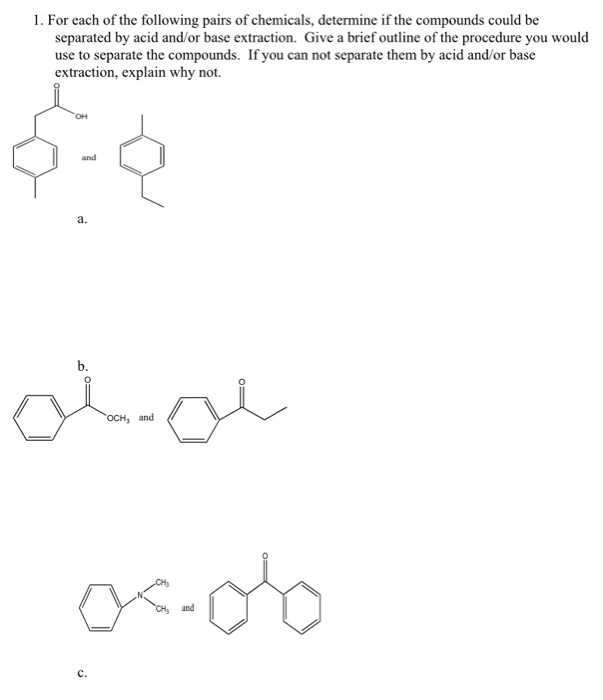 Solved 1. For each of the following pairs of chemicals, | Chegg.com