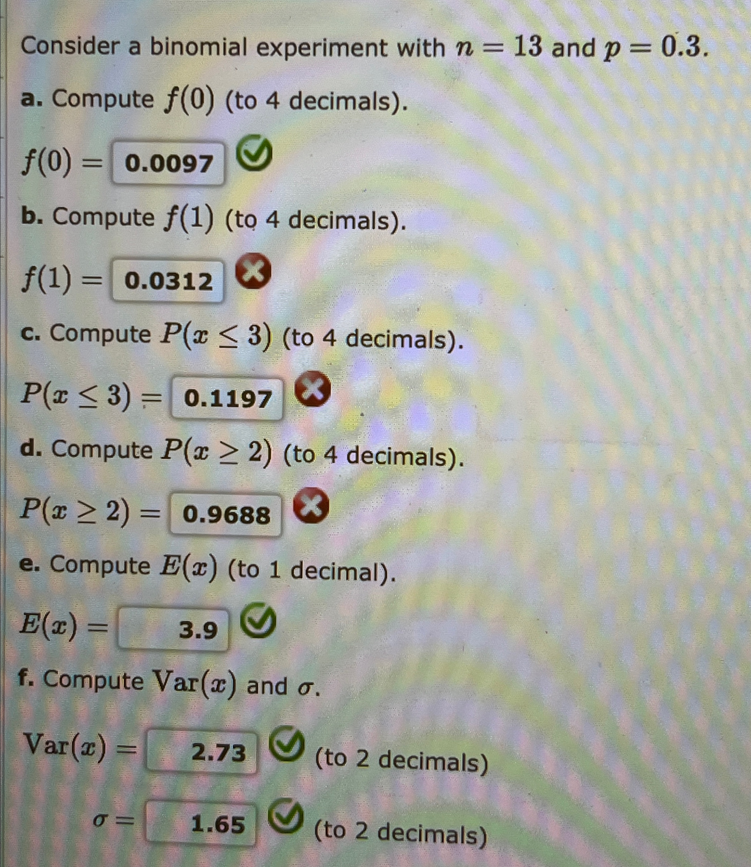 Solved Consider a binomial experiment with n=13 ﻿and | Chegg.com