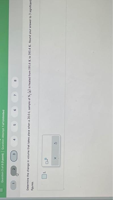 Solved Determine the change in volume that takes place when | Chegg.com
