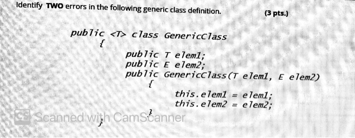 Solved Identify all the local, instance, and class variables | Chegg.com