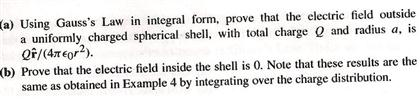 Solved Using Gauss's Law In Integral Form, Prove That The | Chegg.com