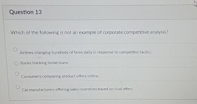 Solved Question 13Which of the following is not an example | Chegg.com