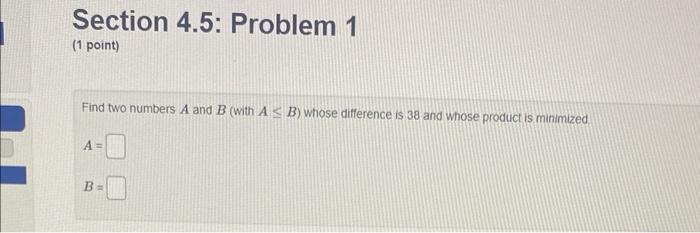 Solved Find Two Numbers A And B (with A≤B ) Whose Difference | Chegg.com