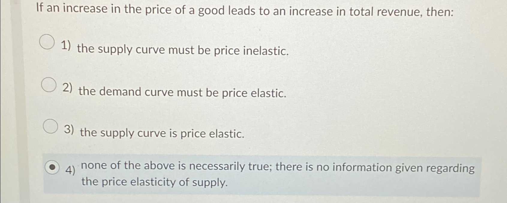 Solved If an increase in the price of a good leads to an | Chegg.com