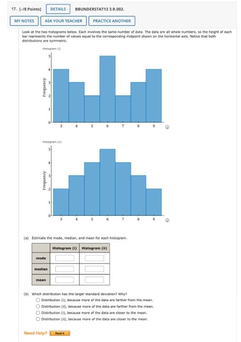 Solved Look at the two histograms below. Each involves the | Chegg.com