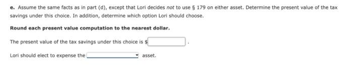 Solved Lori Who Is Single Purchased And Placed In Service 