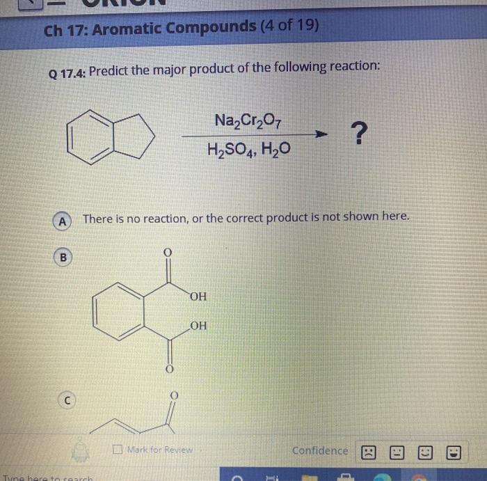 Solved Ch 17: Aromatic Compounds (4 Of 19) Q 17.4: Predict | Chegg.com