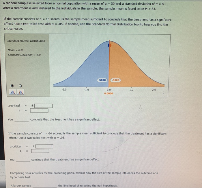 solved-a-random-sample-is-selected-from-a-normal-population-chegg