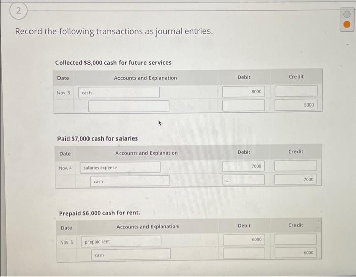 Solved Record the following transactions as journal entries 