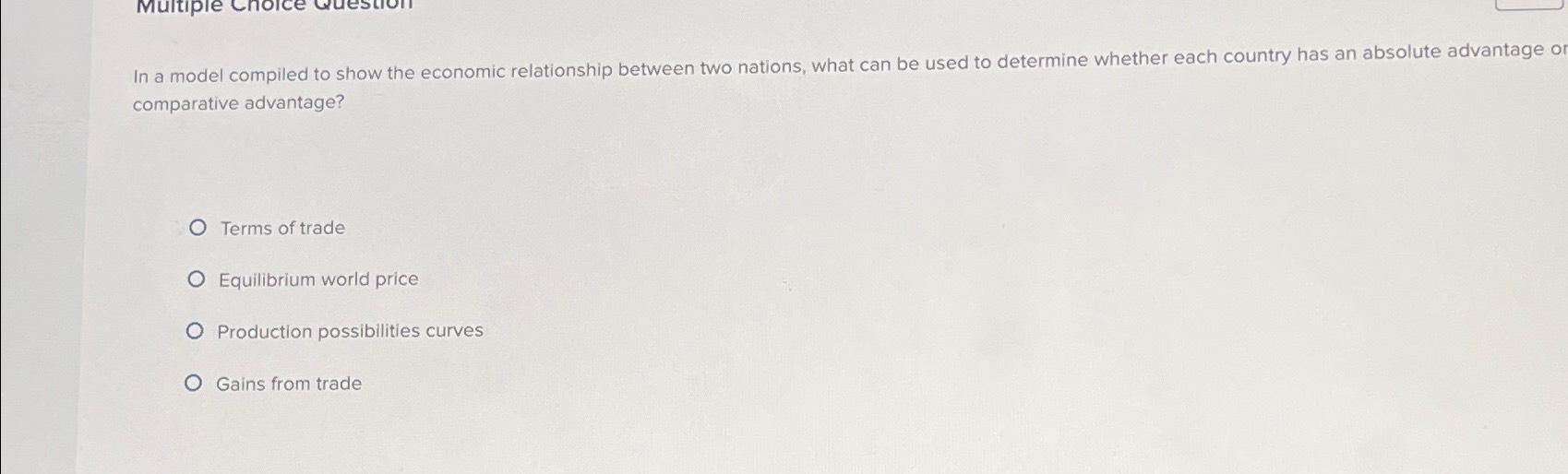 Solved In a model compiled to show the economic relationship | Chegg.com