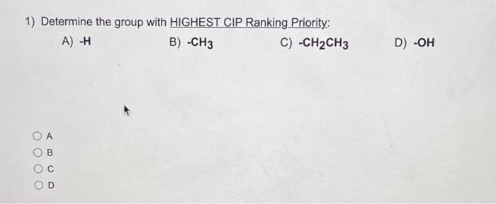 Solved 1) Determine the group with HIGHEST CIP Ranking | Chegg.com