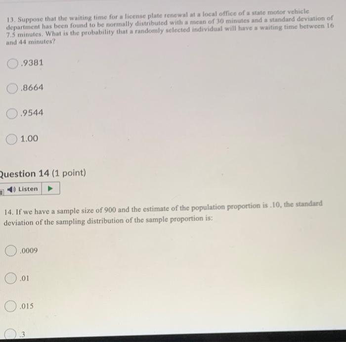 solved-13-suppose-that-the-waiting-time-for-a-license-plate-chegg