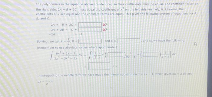 Solved The polynomials in the equation above are identical, | Chegg.com