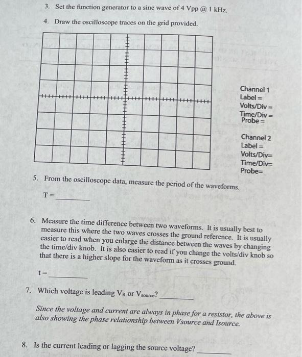 Solved Objective: To determine the phase shift between | Chegg.com