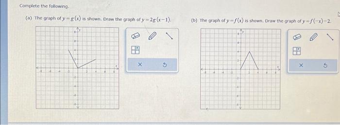 Solved Complete the following. (a) The graph of y= g(x) is | Chegg.com