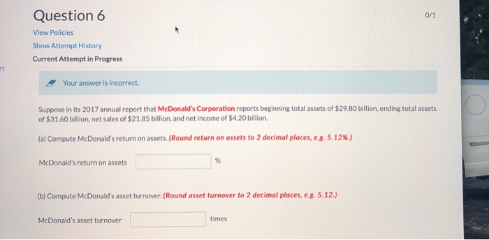 Solved 0/1 Question 3 View Policies Show Attempt History | Chegg.com