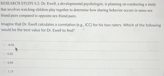 research study 6.2 dr ewell