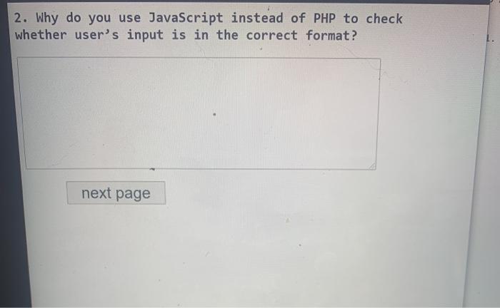 Solved 1. Write a set of JavaScript codes to ask user to | Chegg.com