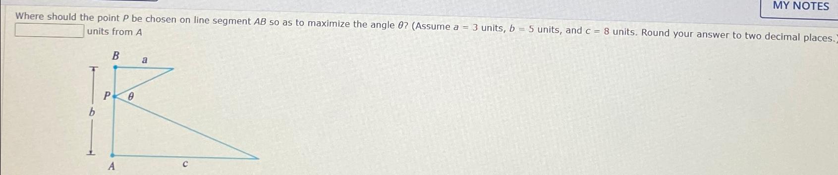 Solved Where should the point P ﻿be chosen on line segment | Chegg.com