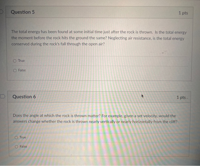 Solved Question 3 3 pts A 2.6 kg rock is thrown with a | Chegg.com
