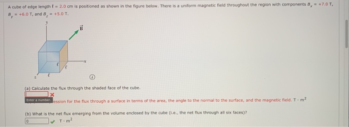 Solved A Cube Of Edge Length 1 = 2.0 Cm Is Positioned As | Chegg.com