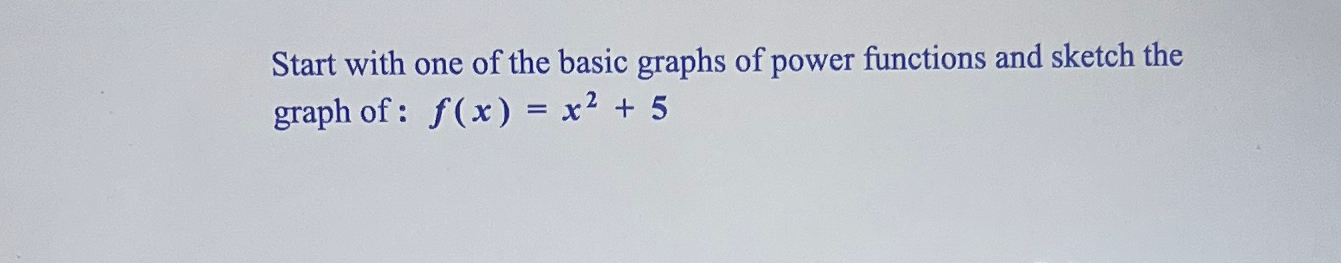 Solved Start with one of the basic graphs of power functions | Chegg.com