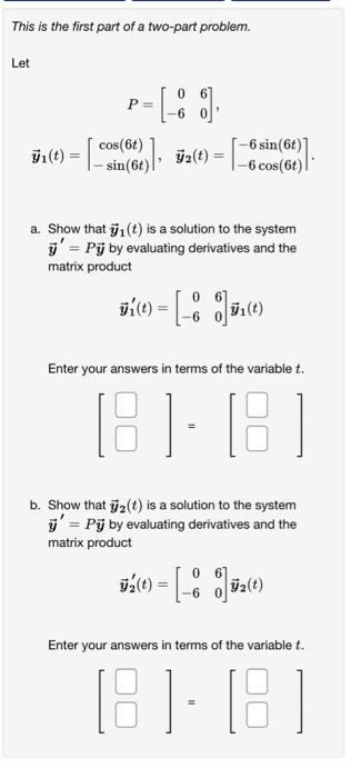 Solved This is the first part of a two-part problem. Let P | Chegg.com