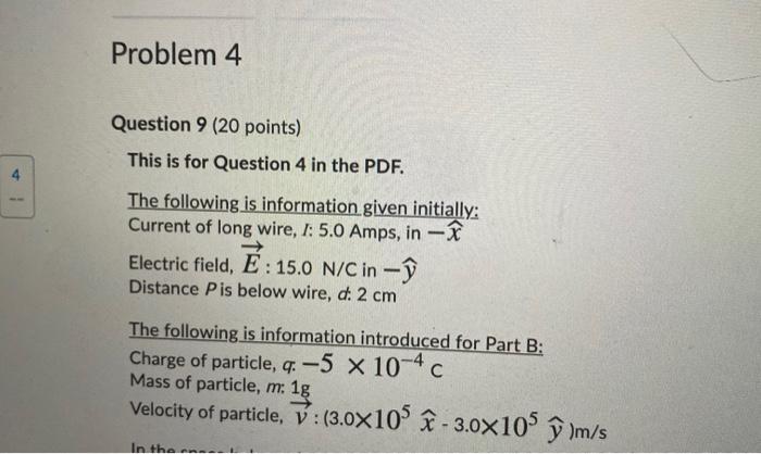 Solved Problem 4 (20 Points) A very long wire carries a | Chegg.com