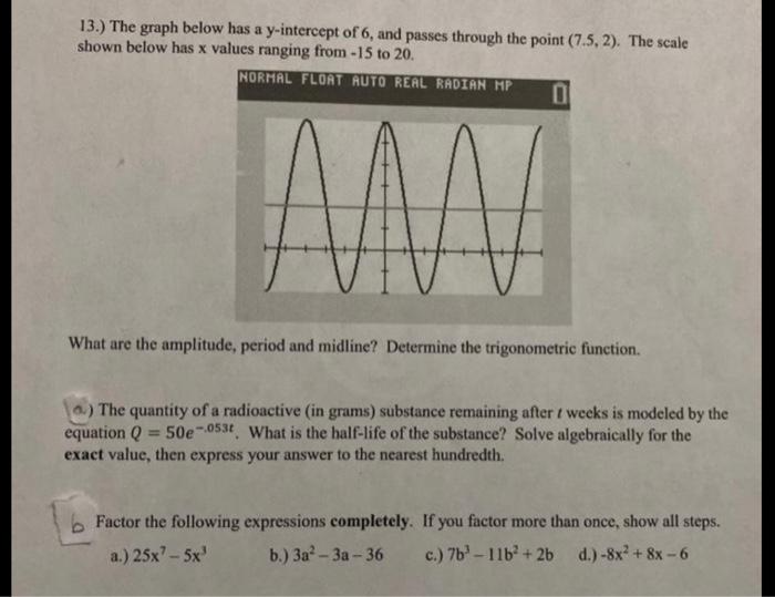 Solved i need help with question 13 a and b. please solve | Chegg.com