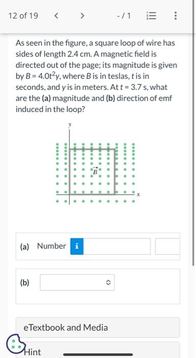 Solved As seen in the figure, a square loop of wire has | Chegg.com
