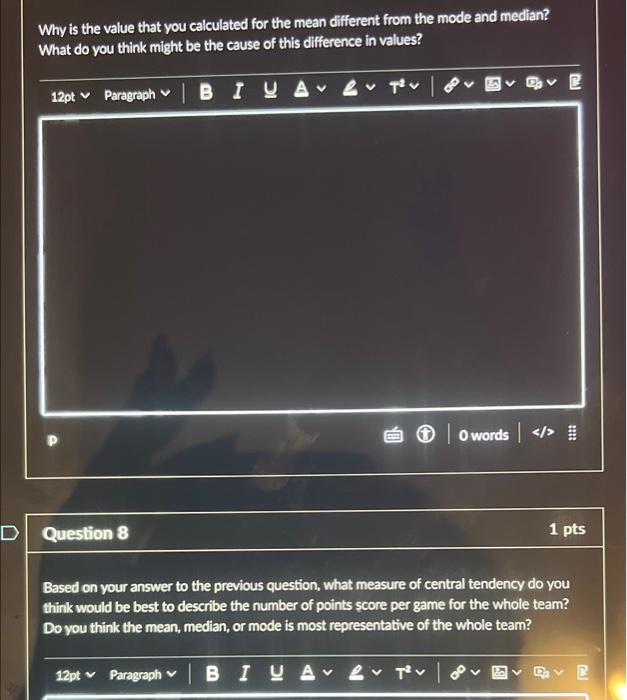 Solved why is the value that you calculated for the mean chegg