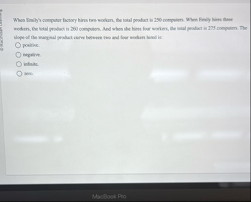 Solved When Emily's computer factory hires two workers, the | Chegg.com
