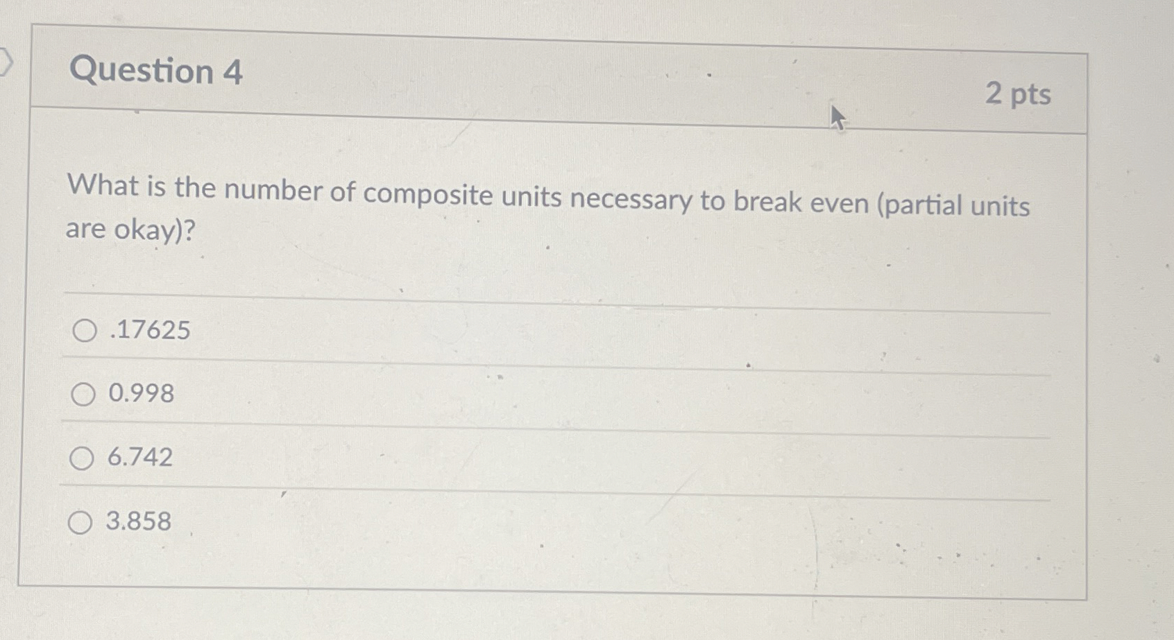Solved Question 4What is the number of composite units | Chegg.com