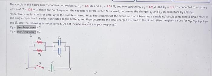 Solved The circuit in the figure below contains two | Chegg.com