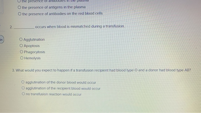 Solved 1 What Determines A Person s Blood Type 2 Presence Chegg