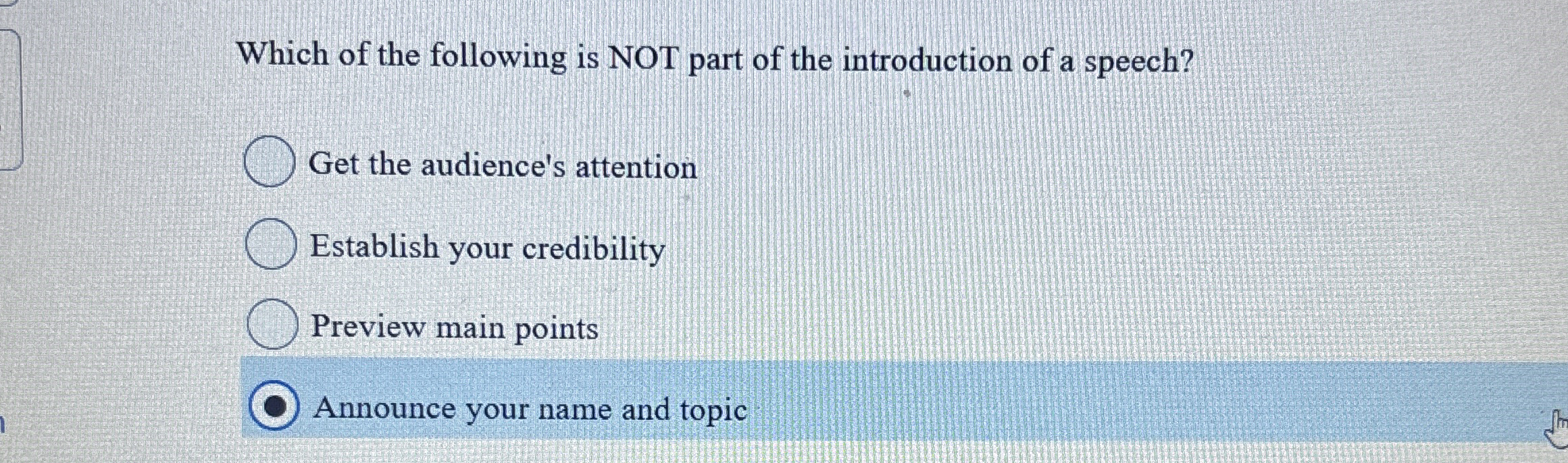 Solved Which of the following is NOT part of the