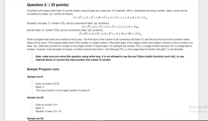 Solved Note: make sure you solve this question using while | Chegg.com
