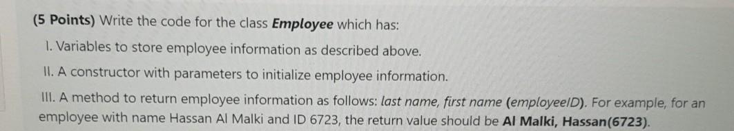 Solved Write a Java program that displays employees | Chegg.com