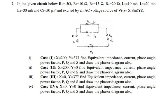 Solved 5. For The Following Circuit Shown In Figure, (a) | Chegg.com