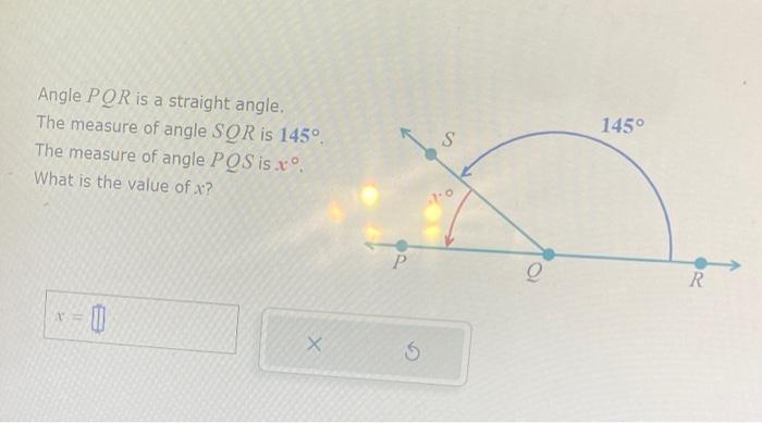 Solved Angle PQR is a straight angle. The measure of angle | Chegg.com