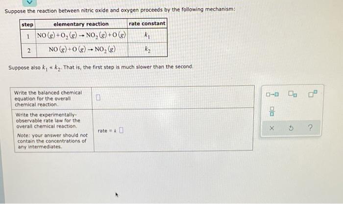 Solved Suppose the reaction between nitric oxide and oxygen | Chegg.com