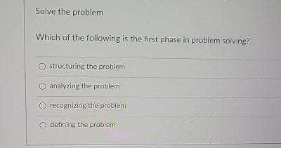 Solved Solve the problemWhich of the following is the first | Chegg.com