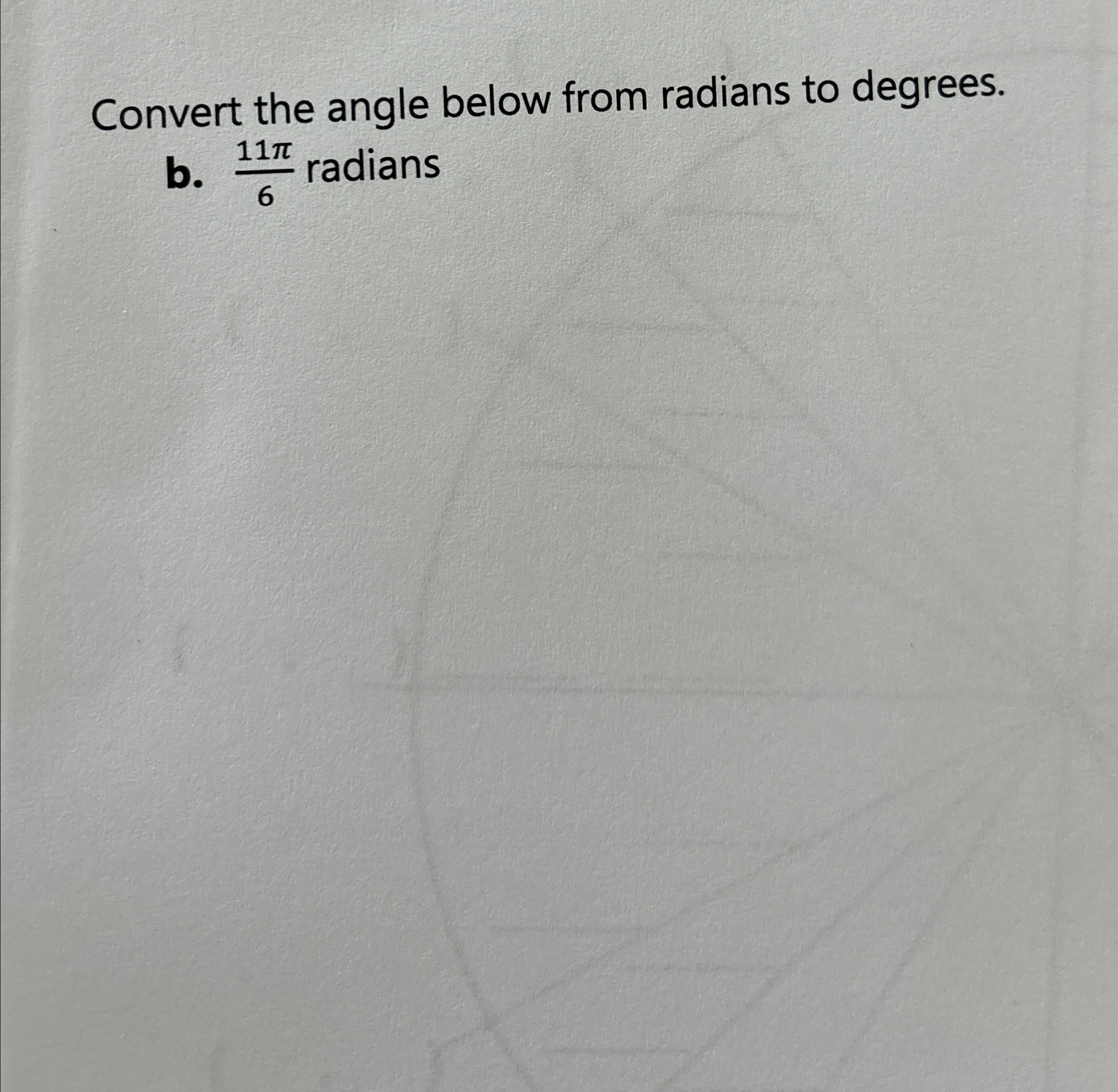 Solved Convert the angle below from radians to | Chegg.com