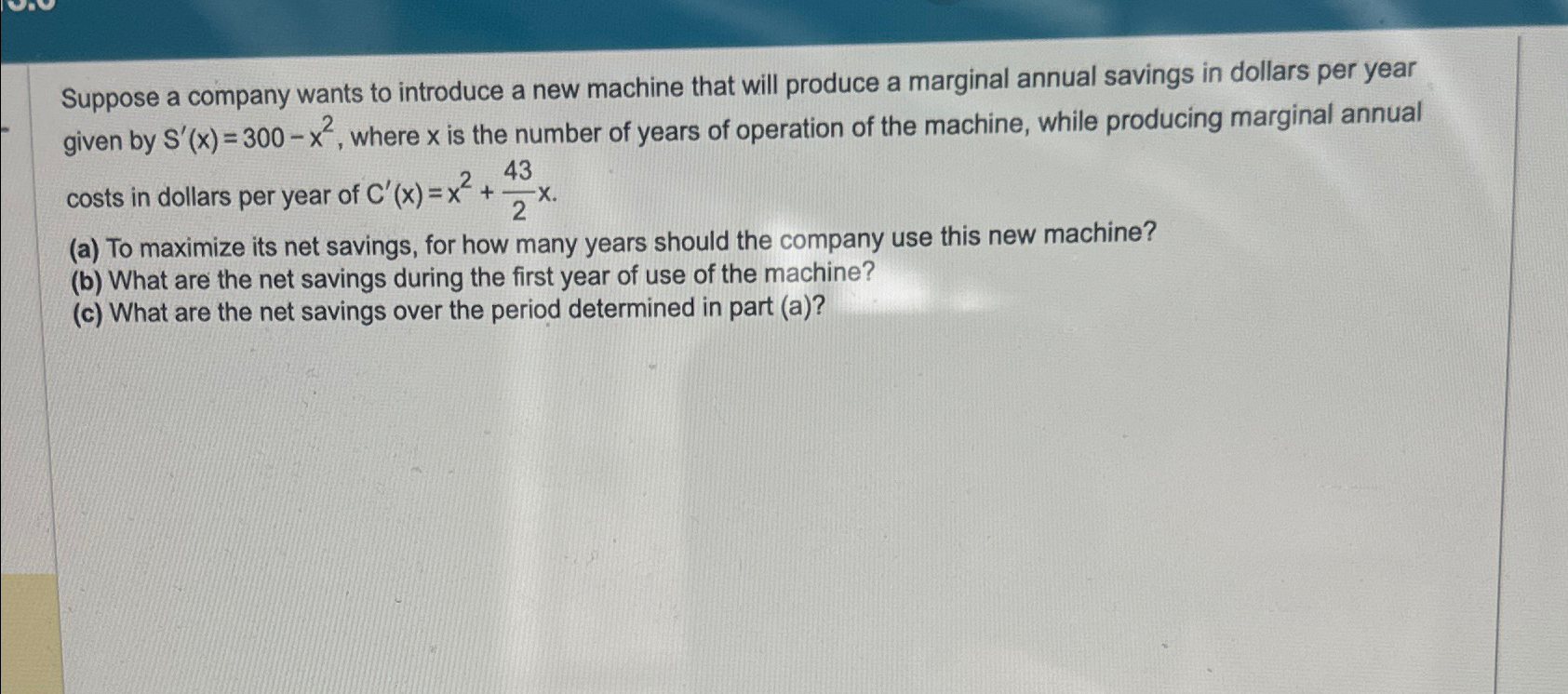 Solved Suppose a company wants to introduce a new machine | Chegg.com