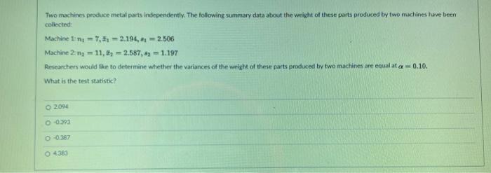 Solved Question 8 1 pts Consider a hypothesis test about two | Chegg.com