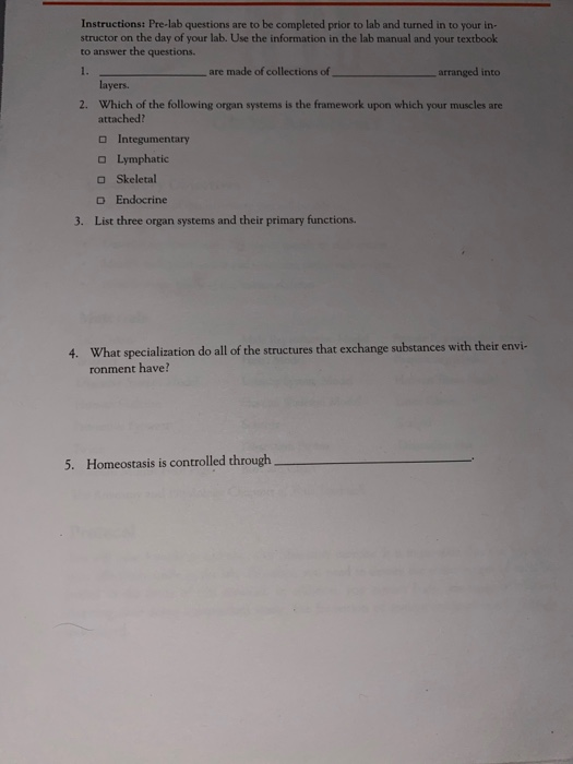 Solved lab 9: pre lab questions questions 1, 2, 3, 4, and 5 | Chegg.com