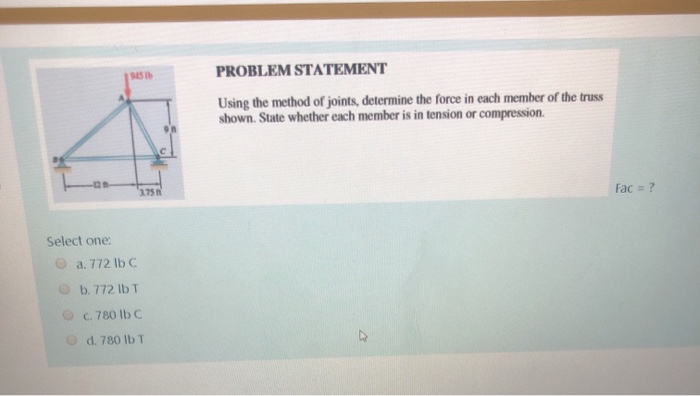 Solved PROBLEM STATEMENT Using the method of joints, | Chegg.com