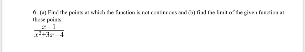 Solved (a) ﻿Find the points at which the function is not | Chegg.com